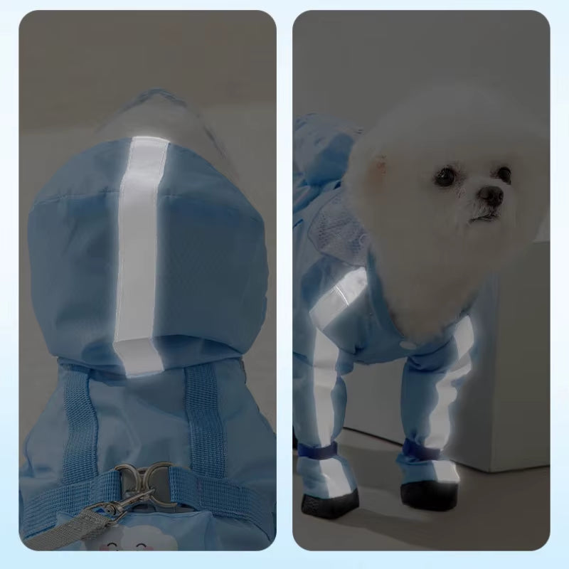 Full-Cover Pet Raincoat – All-Weather Waterproof Poncho for Dogs & Cats